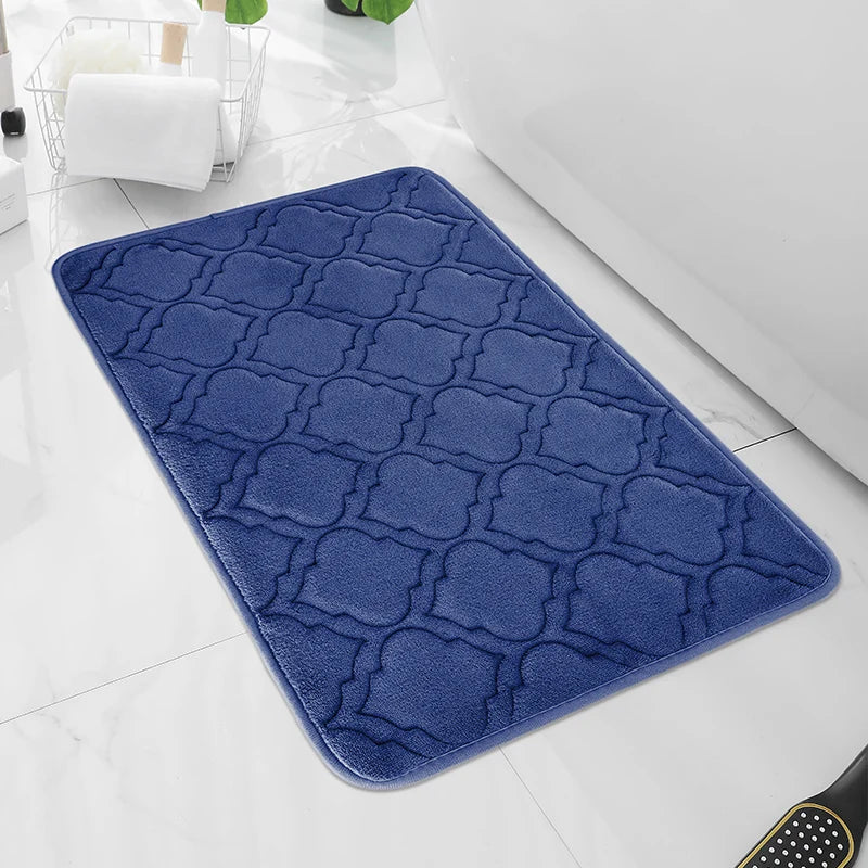 Striped Bath Mat,absorbent Quick-drying Kitchen Carpet,anti-skid